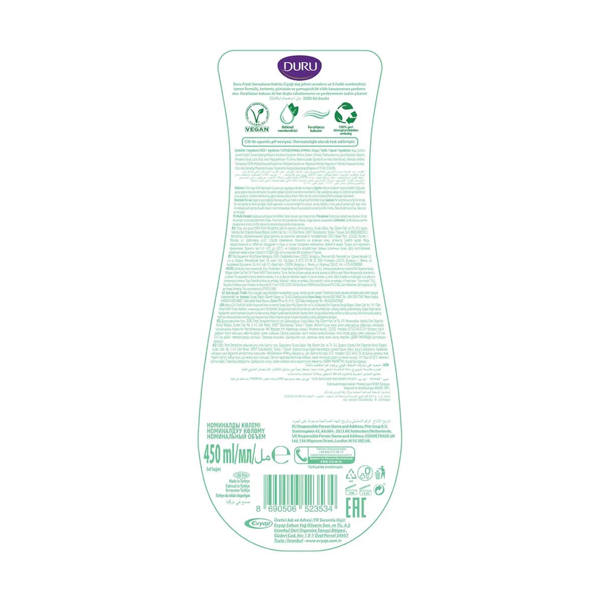 Duru Fresh Sensations Cactus Flower Shower Gel 450 ml