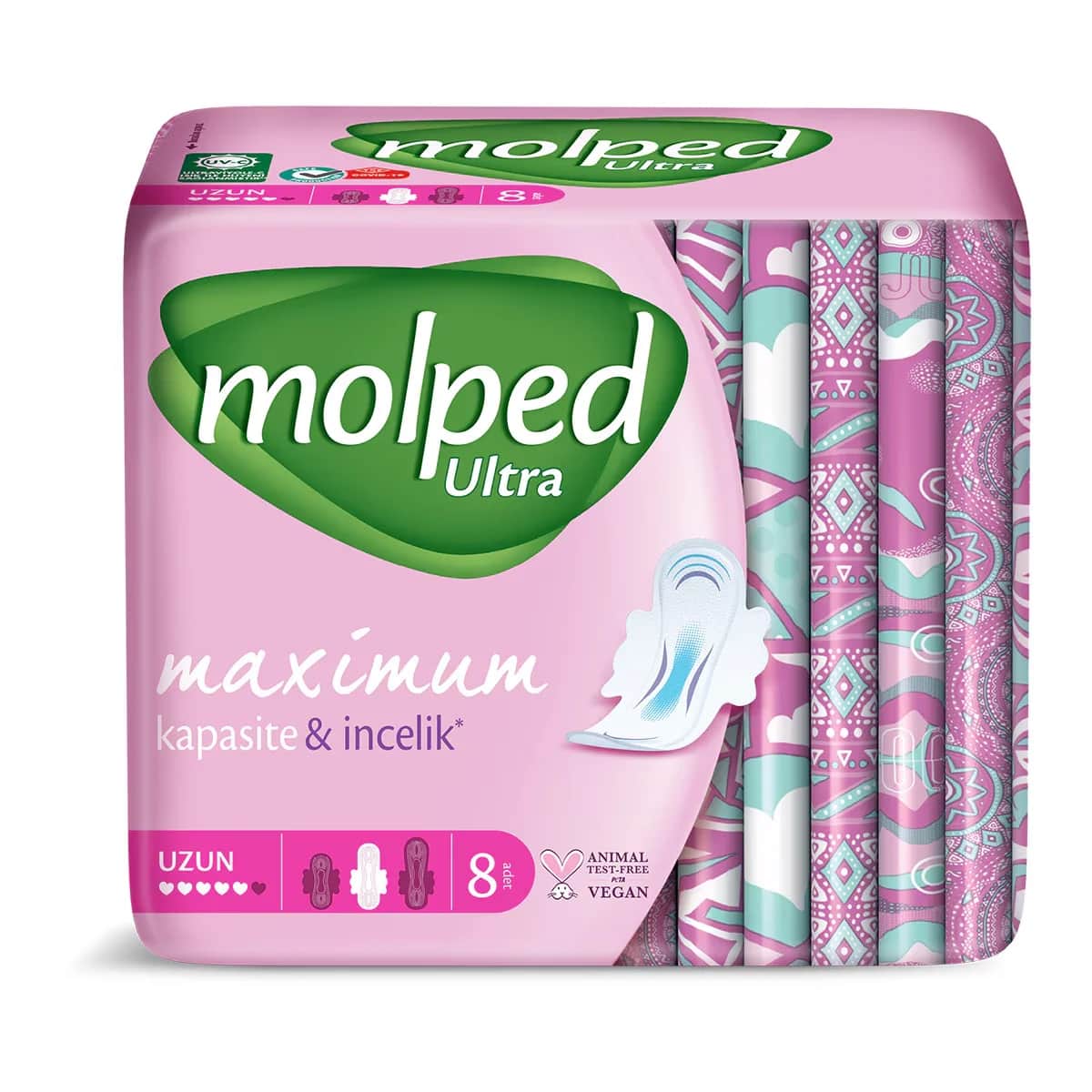 Molped Ultra Anatomical Long Pad 8 pack