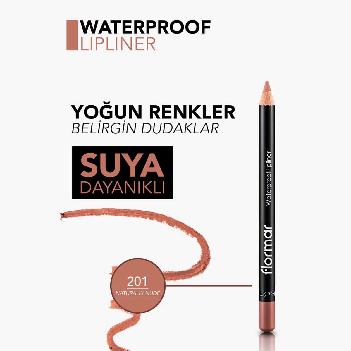 Flormar Lip Pencil Waterproof 201 1 pcs