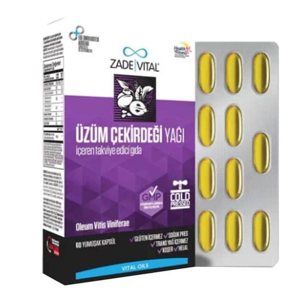 Zade Vital Grape Seed Oil 500 mg 60 capsules