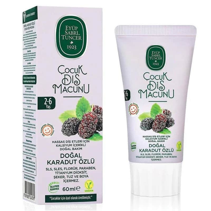 Eyup Sabri Tuncer Natural Black Mulberry Extract 2-6 years Toothpaste 60 ml