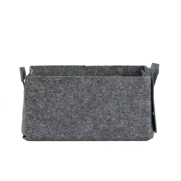 Coco Clementine Dark Gray Felt Organizer Basket - Multi-Purpose