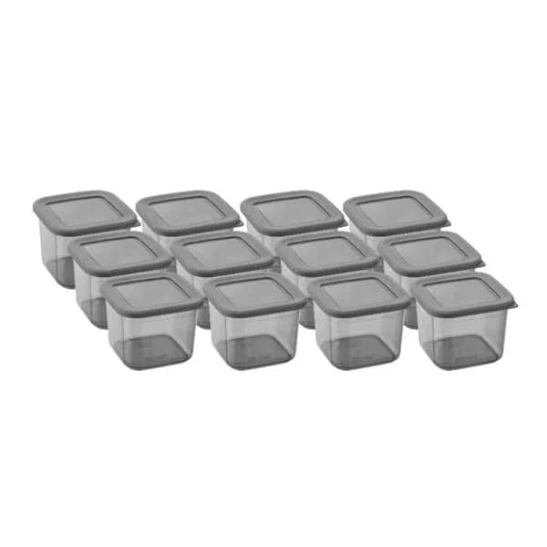 Bee Home Square Storage Box Set of 12 - Dishwasher Safe, 650ml