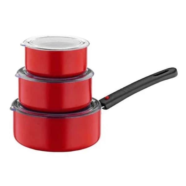 Papilla Red Storage Box Set Of 3 (12-14-16 cm)