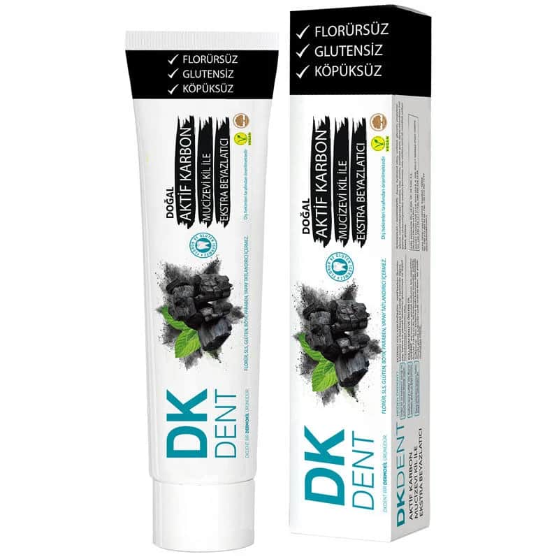 Dermokil Dk Dent Activated Carbon &amp; Clay Whitening Toothpaste 75 ml