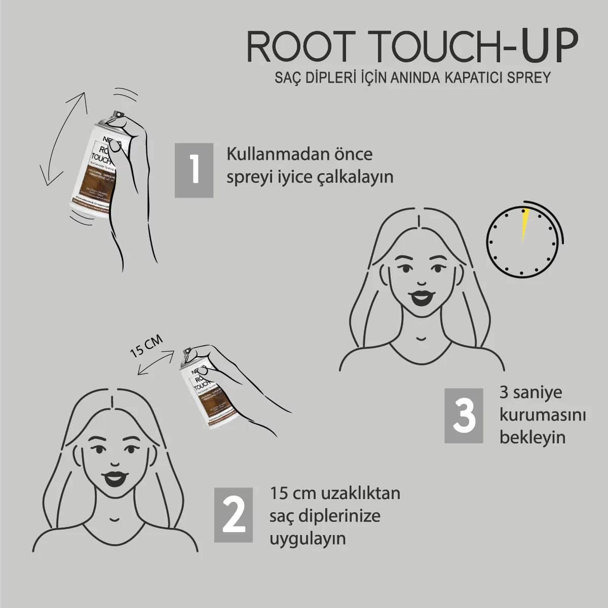 Neva Root Touch-up Concealer Spray Dark Blonde 75 ml