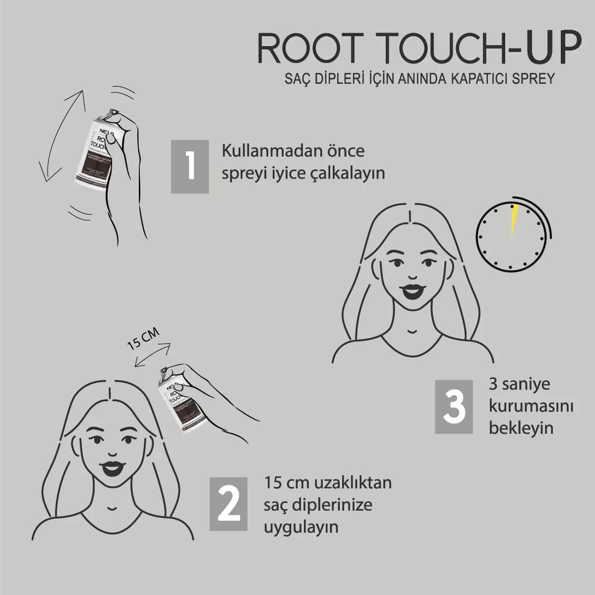 Neva Root Touch-up Concealer Spray Dark Brown 75 ml