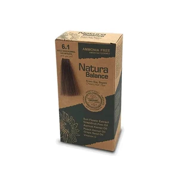 Natura Balance Cream Hair Dye Ash Dark Blonde 6.1 1 pcs