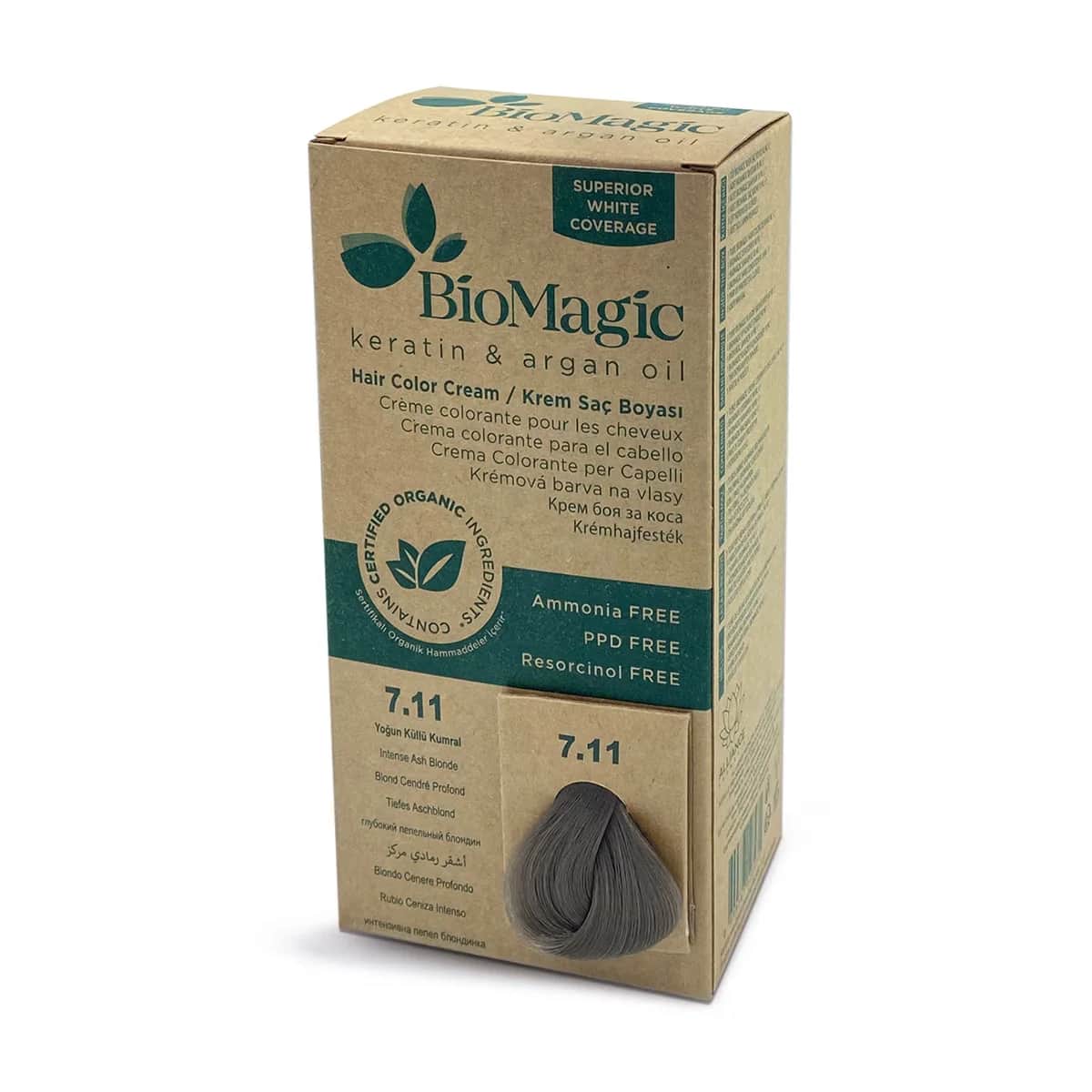 Biomagic Hair Color Dense Ash Brown No: 7.11