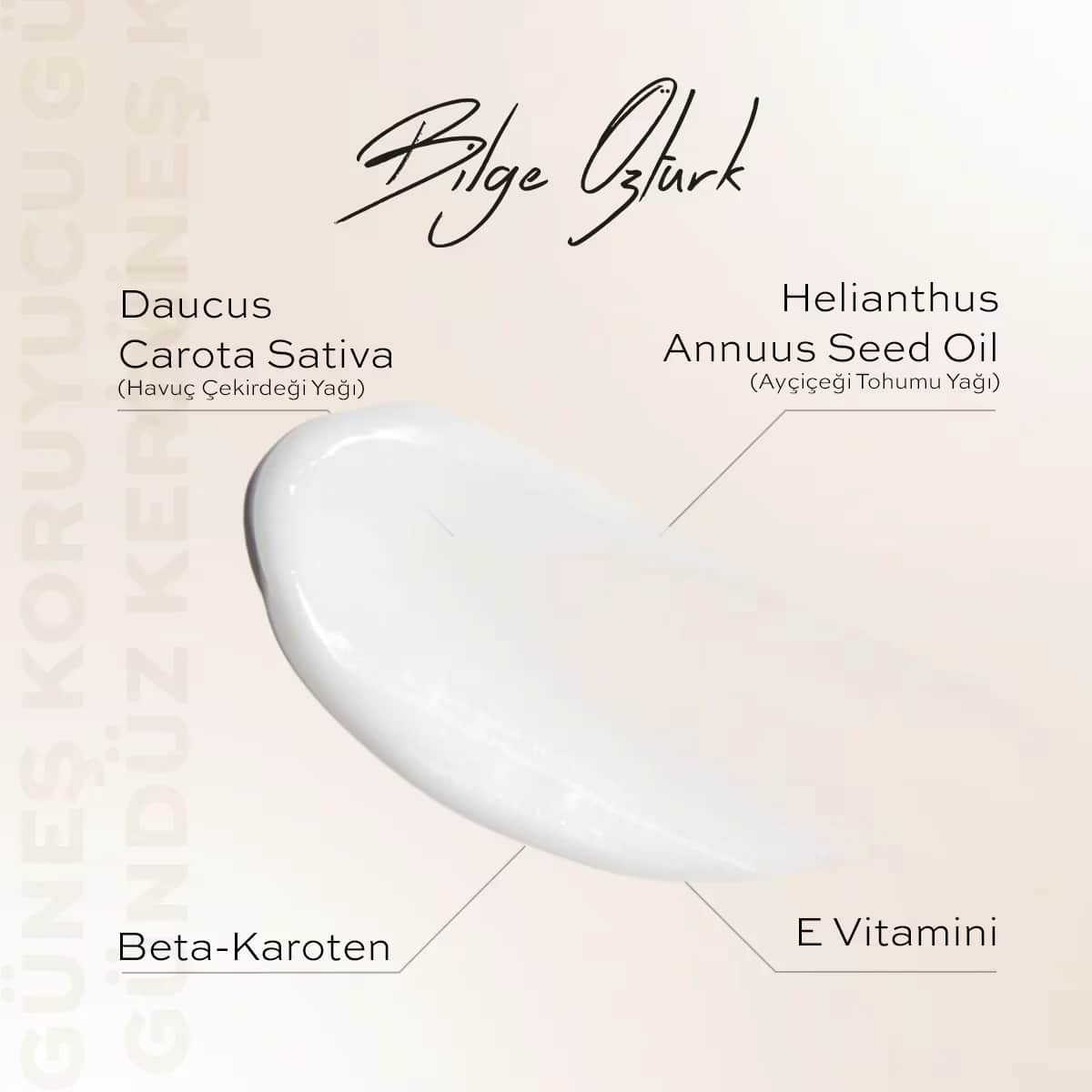Bilge Öztürk Sun Shield Day Cream Spf50 50 ml