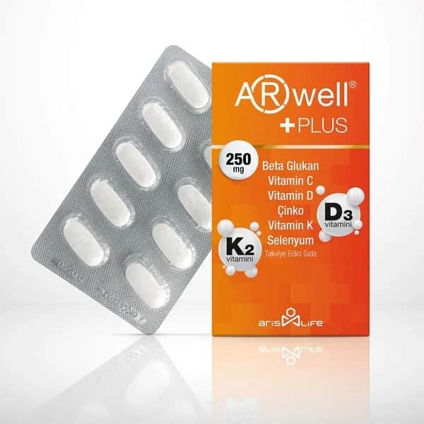 Arwell Plus Beta Glucan, Vitamin C, Vitamin D, Zinc, Vitamin K