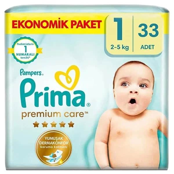 Prima Baby Diaper Premium Care Size 1 Newborn 33's
