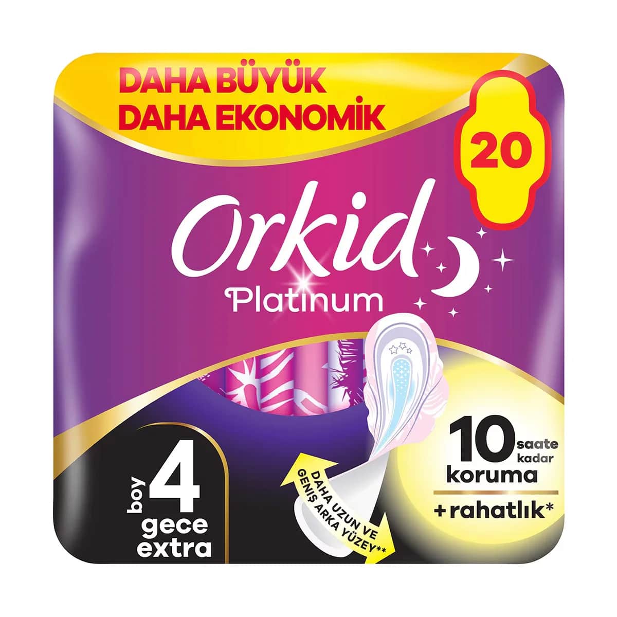 Orkid Platinum Night Extra (size 4) Sanitary Pad 20 pcs