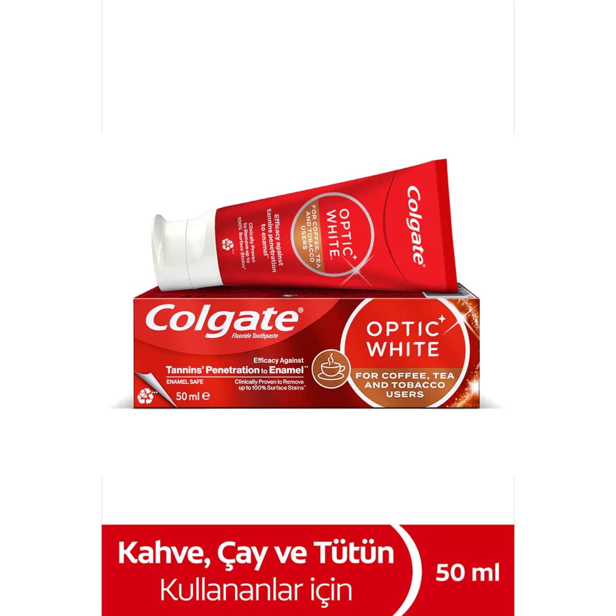 Colgate Optic White Toothpaste for Coffee, Tea &amp; Tobacco 50ml