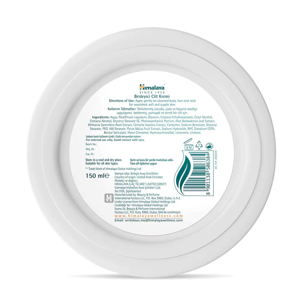 Himalaya Nourishing Hand &amp; Body Cream Jar 150 ml