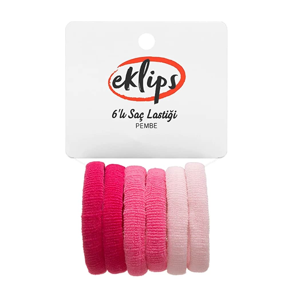 Резинки для волос Eklips 6 штук розовые