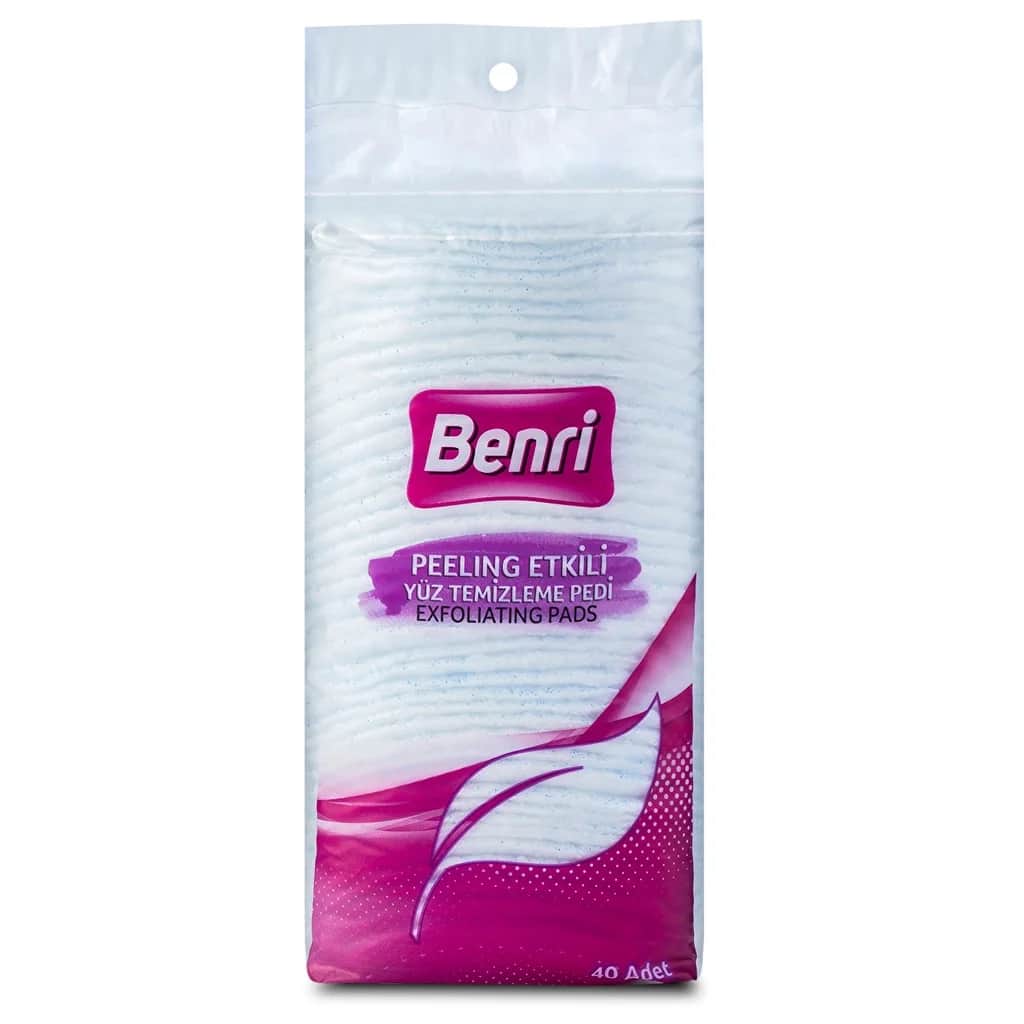 Эффективные очищающие диски для лица Benri 40 шт