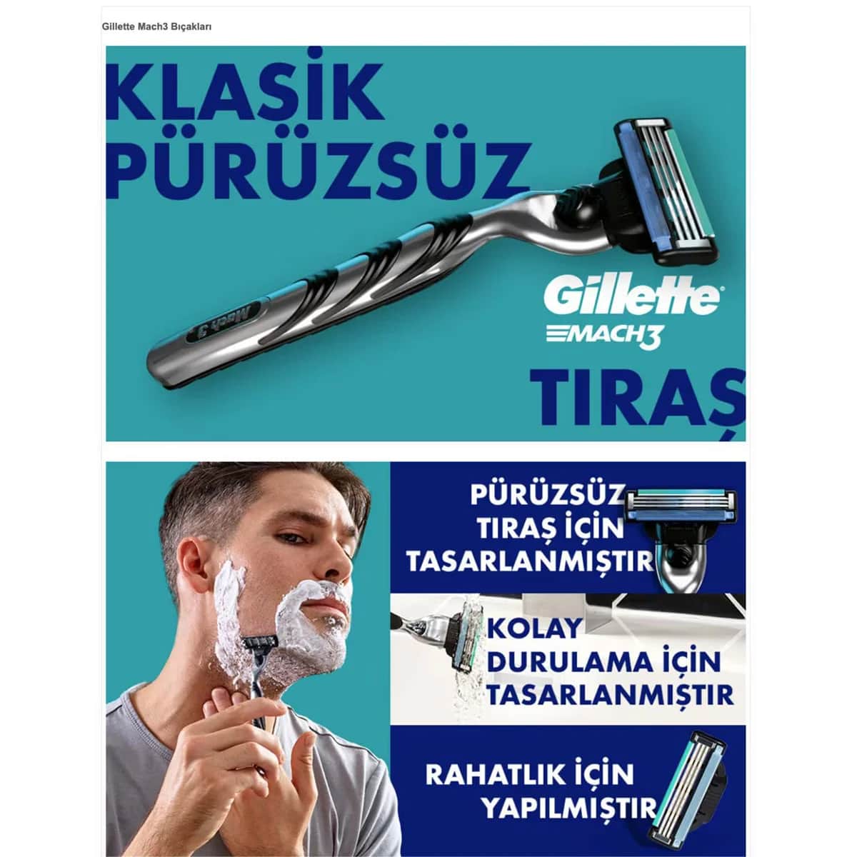 Лезвия для бритвы Gillette Mach3 4 шт.