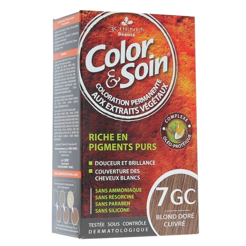 Краска для волос Color And Soin 7 gc Золотисто-медный блондин