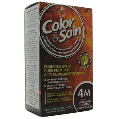 Краска для волос Color And Soin 4 м каштановый махагон