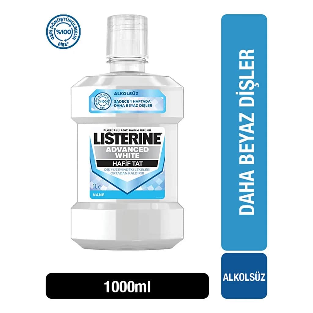 Листерин Ультра Белизна Мягкий Вкус Ополаскиватель для Рта 1000 мл от Listerine