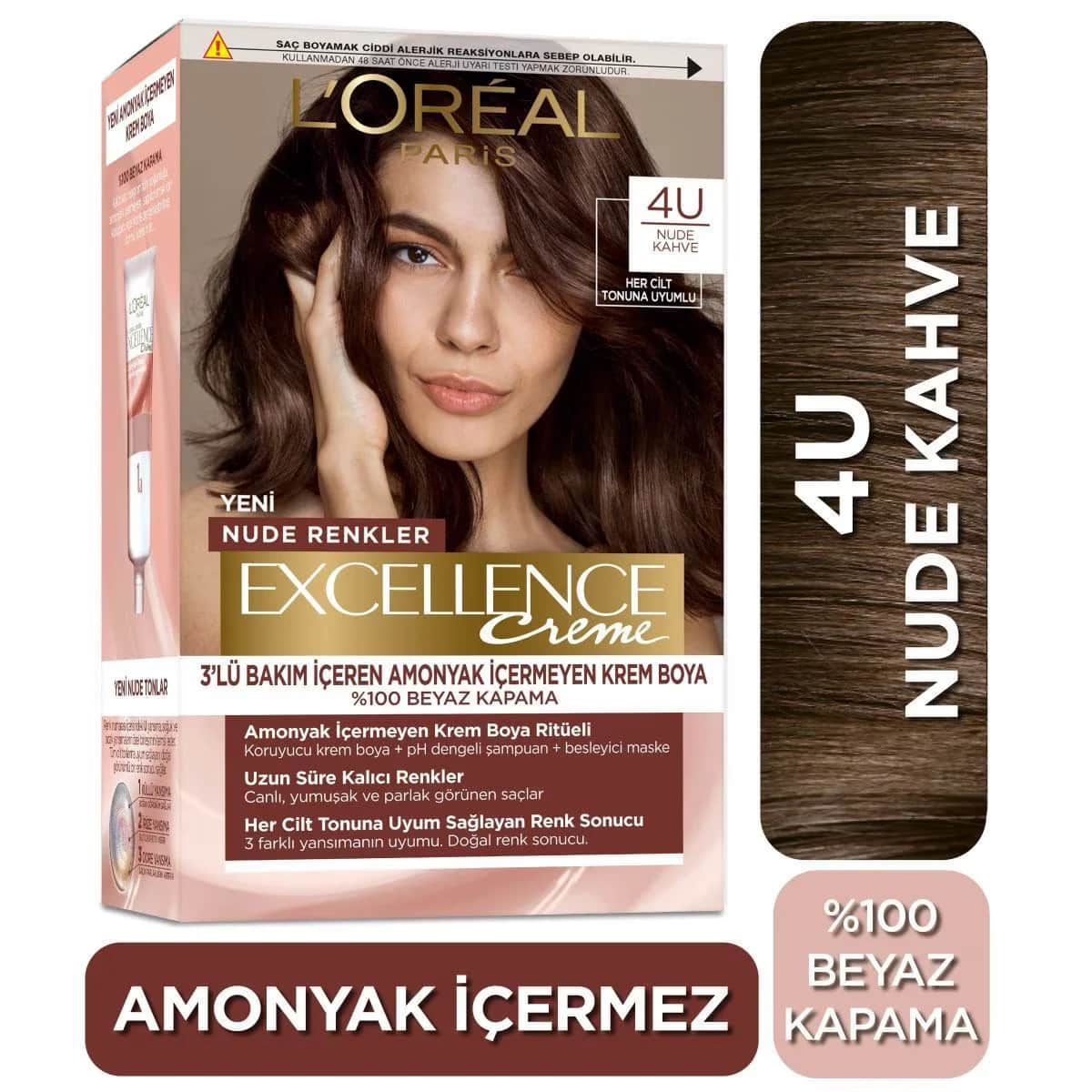 Краска для волос L’Oréal Paris Excellence Nude Коричневый 4U 1 шт.