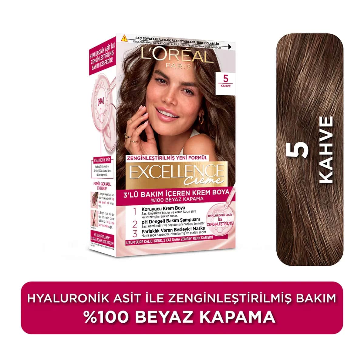 Краска для волос L'Oréal Paris Excellence Creme - 5 коричневый