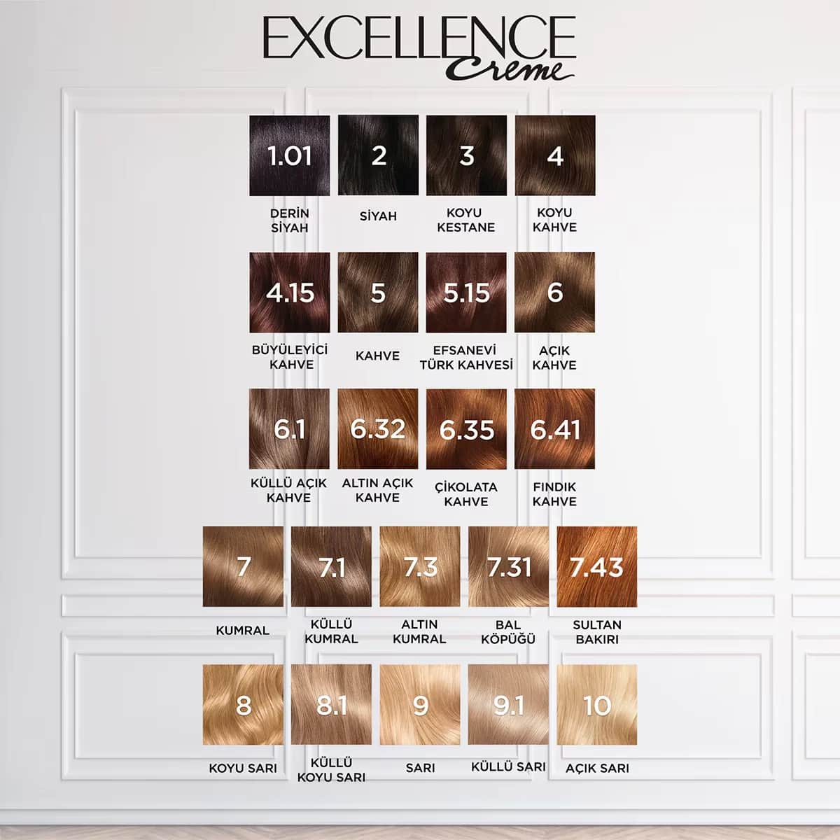 Краска для волос L’Oréal Paris Excellence Creme глубокий черный 1.01 1 шт.