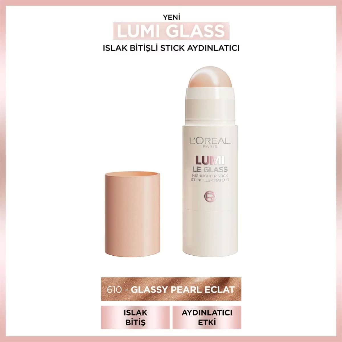 L'Oréal Paris Стик-иллюминатор Lumi Glass Wet Finish 610 Перламутровый