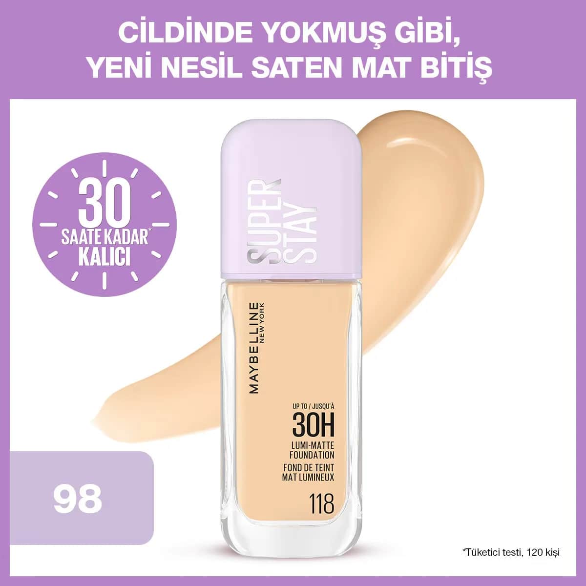 Тональный крем Maybelline New York Super Stay Lumi Matte 118