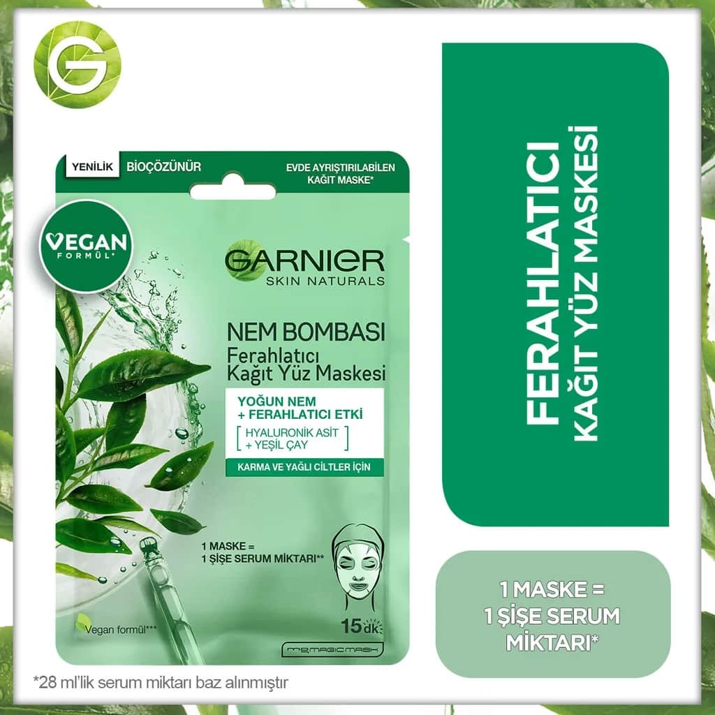 Маска для лица Garnier Увлажняющая бомба бумажная 28 г
