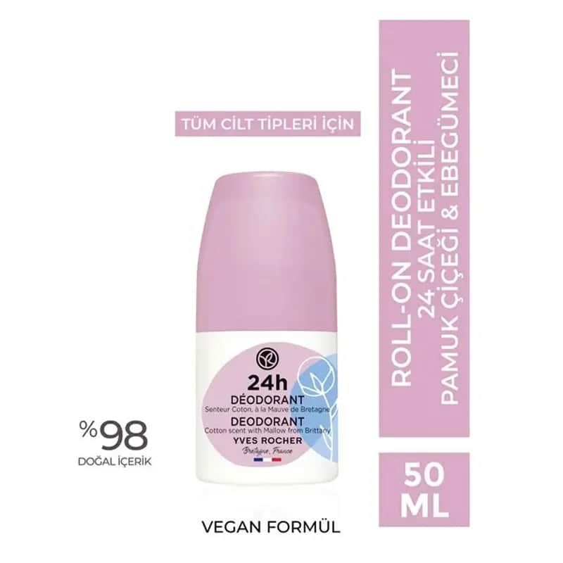 Дезодорант-ролик Yves Rocher - Цветок хлопка и мальвы 50 мл