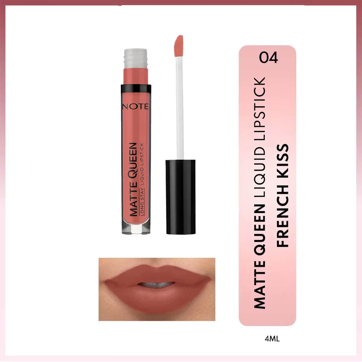 Матовая помада для губ Note Queen 04 French Kiss 1 шт