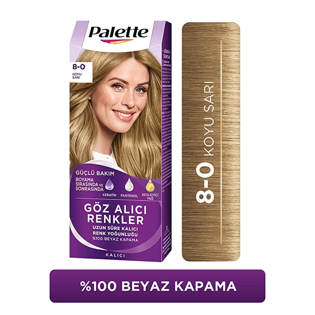 Палетт Красочные Цвета Краска для Волос 8-0 Темный Блондин от Palette