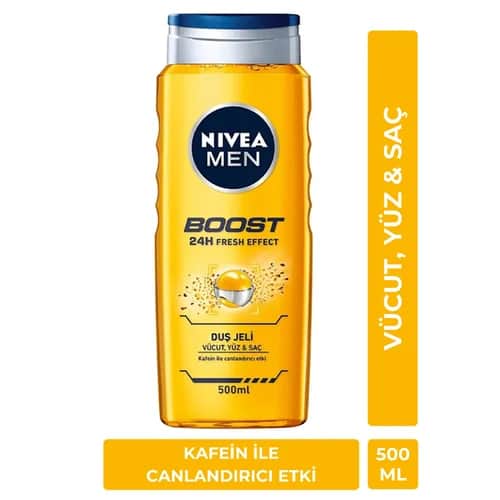 Гель для душа Nivea Men Boost 24 ч свежий эффект 500 мл
