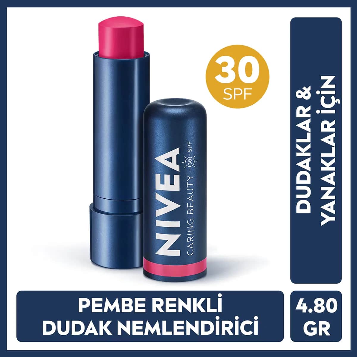 Крем для губ Nivea Caring Beauty Pink SPF30 4.8 г