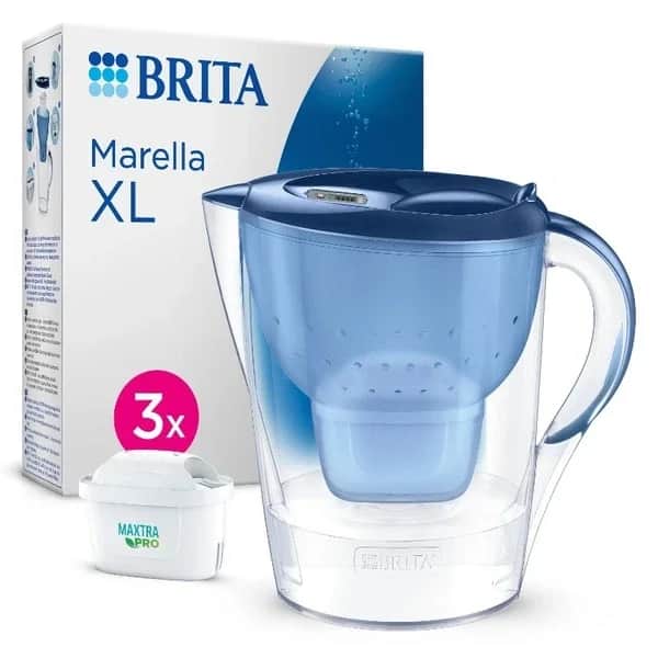 Фильтр для воды Brita Marella XL - синий, 3.5л, 3 фильтра