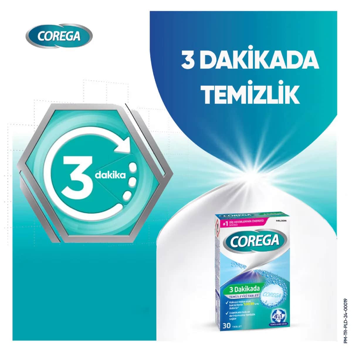 Корага таблетки для чистки зубных протезов (30 таблеток)
