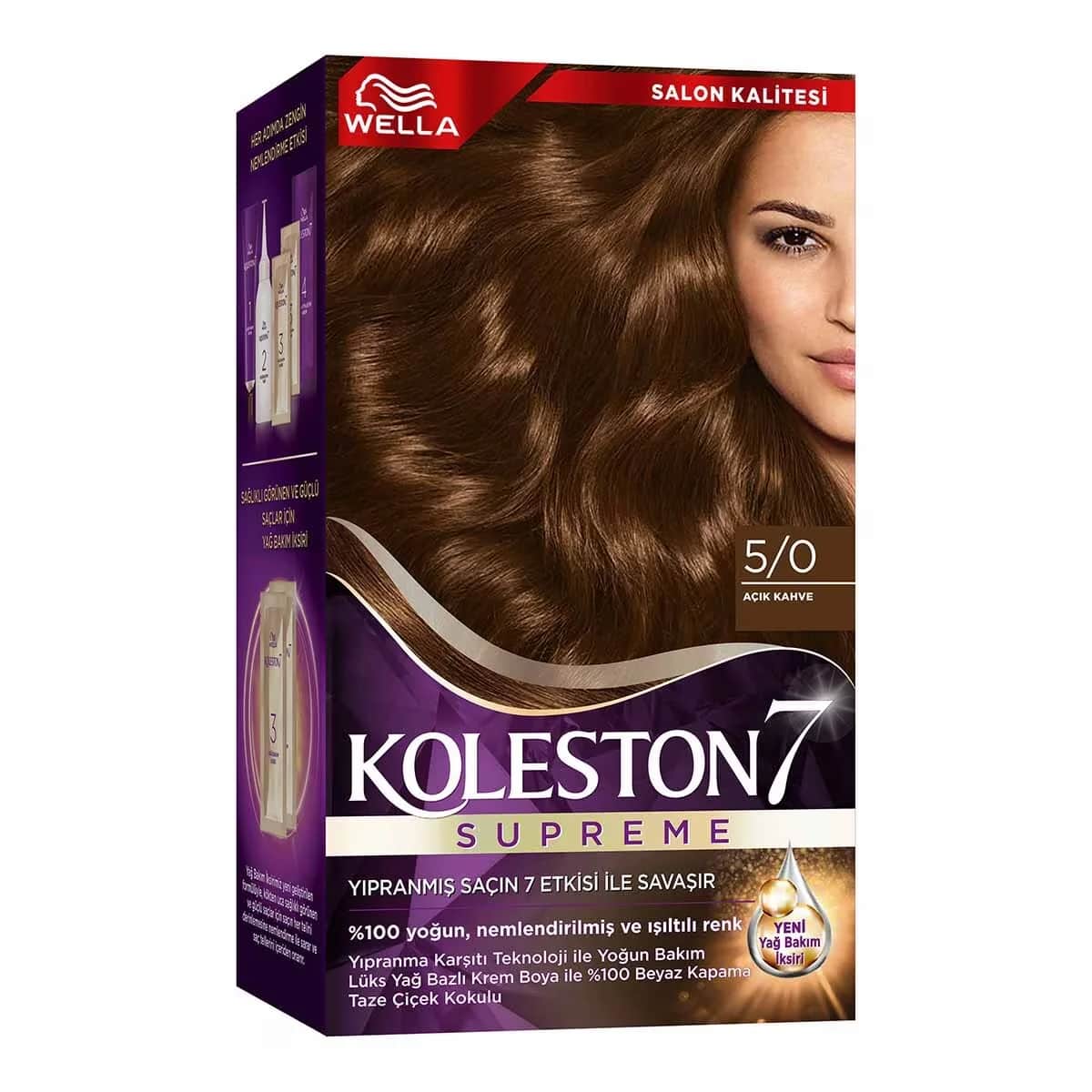 Краска для волос Wella Koleston Supreme 5/0 светло-коричневая