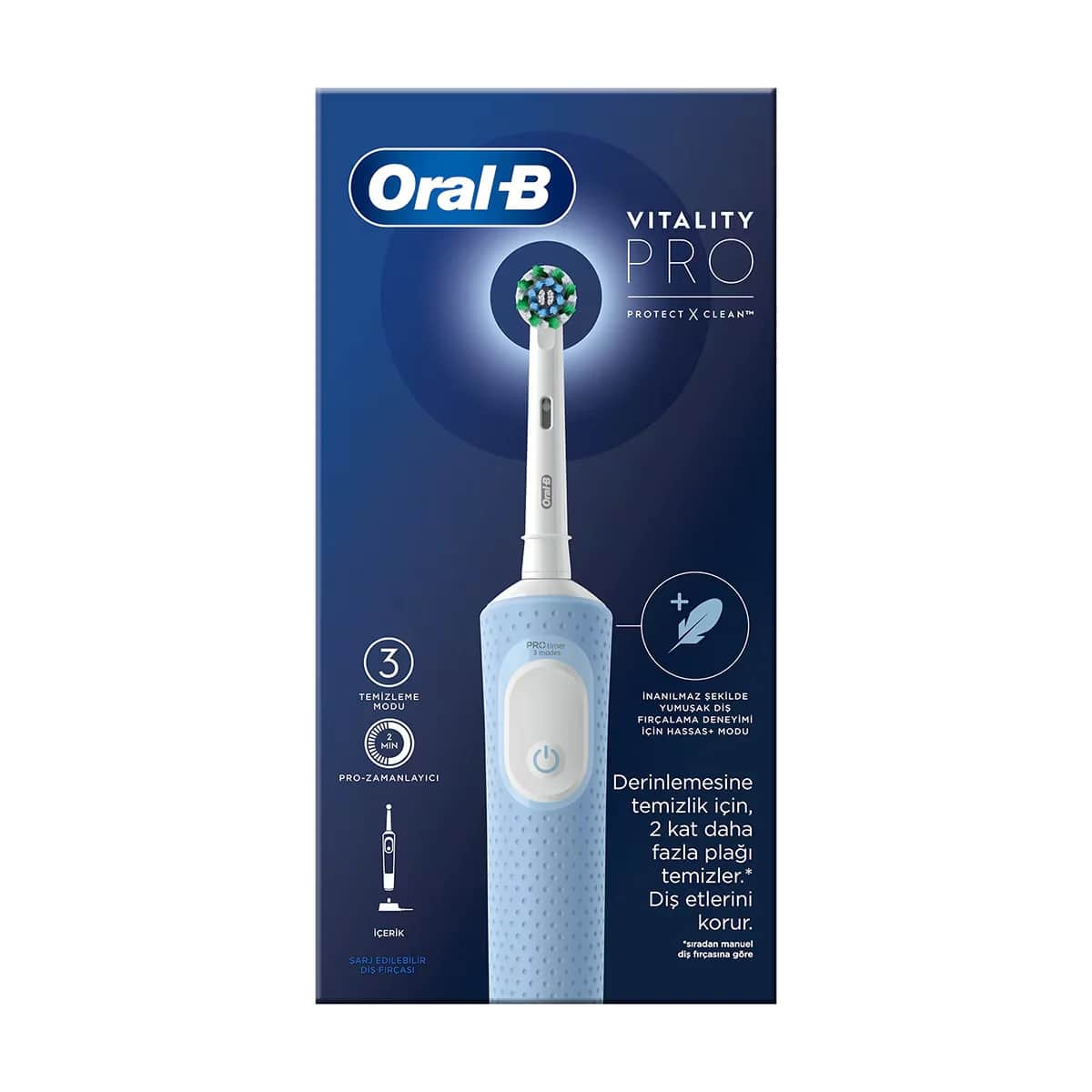 Электрическая зубная щетка Oral-B Vitality Pro Protect синяя