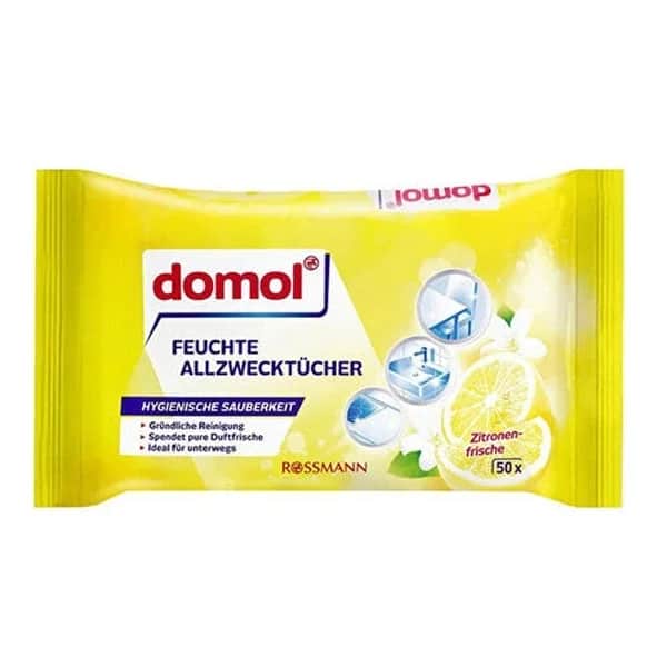 Салфетки для уборки Domol с лимонным ароматом 50 шт