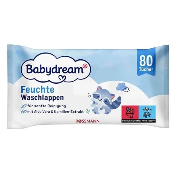 Влажные салфетки для детей Babydream для чувствительной кожи с алоэ вера 80 шт