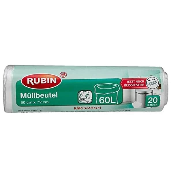 Мешок для мусора Rubin - 60 литров 60x72 см 20 шт