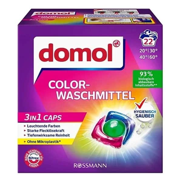 Капсулы для стирки Domol 3в1 Цветные 22 стирки 517 г