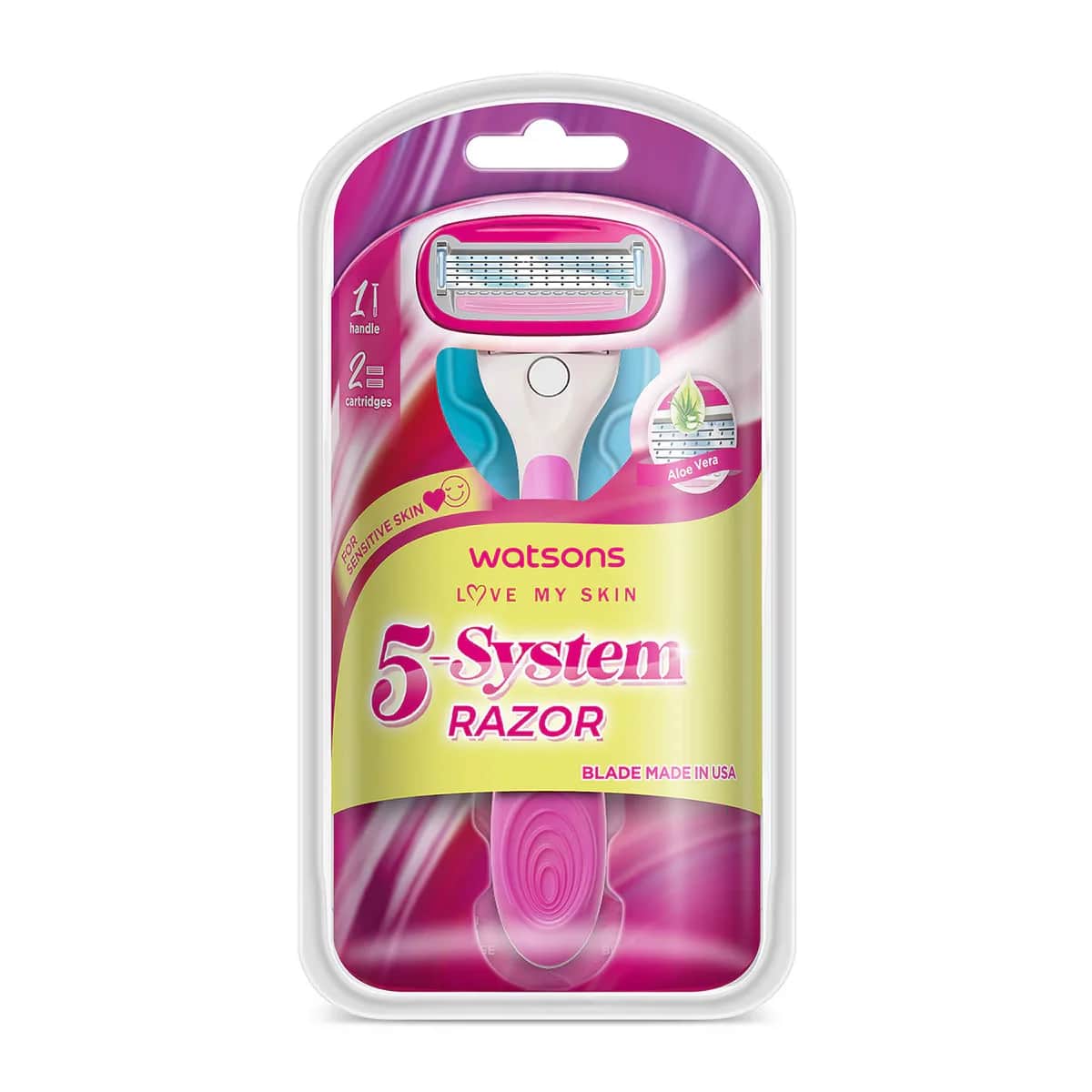 Женская бритва Watsons с 5 лезвиями + 2 запасных лезвия
