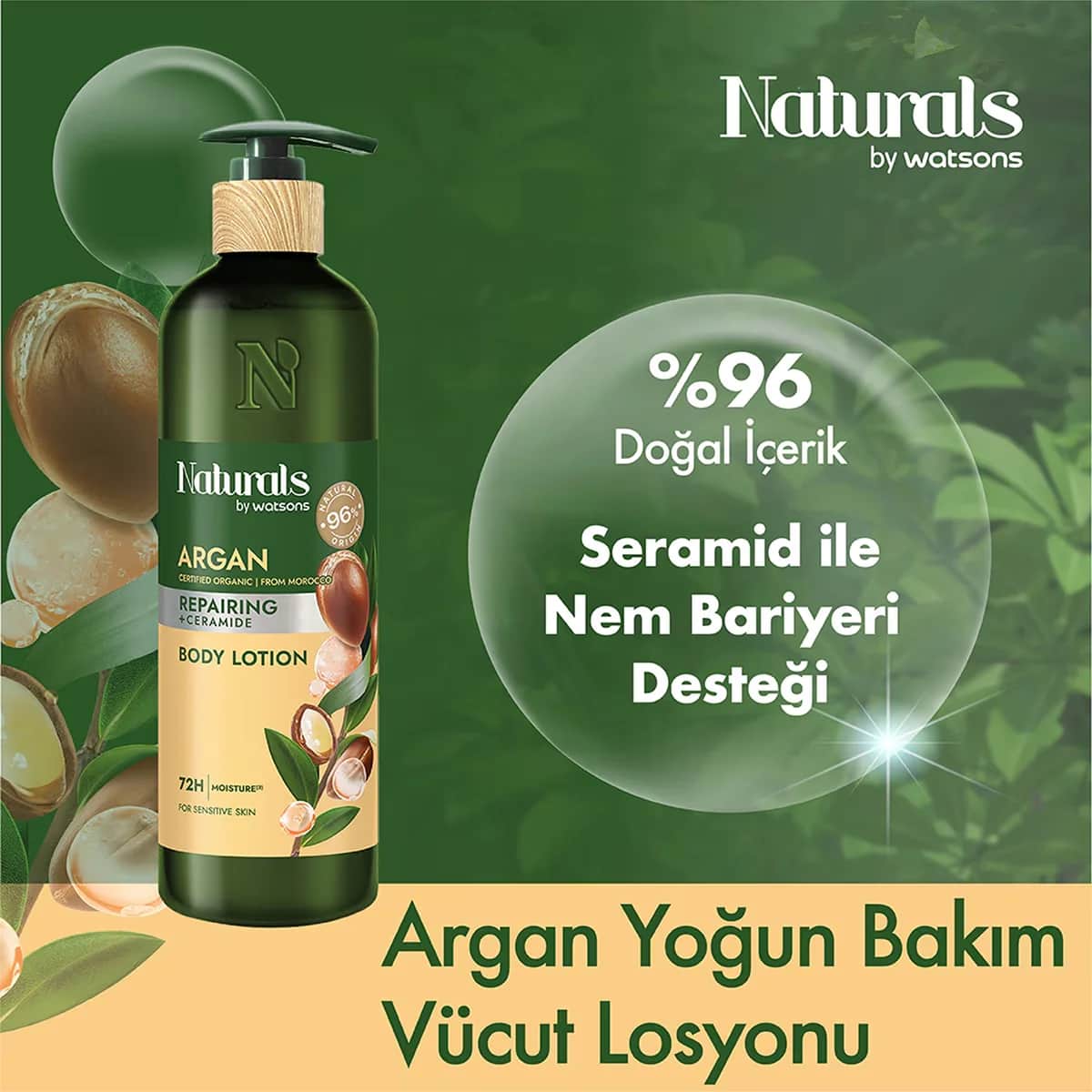 Лосьон для тела с аргановым маслом Naturals By Watsons 490 мл