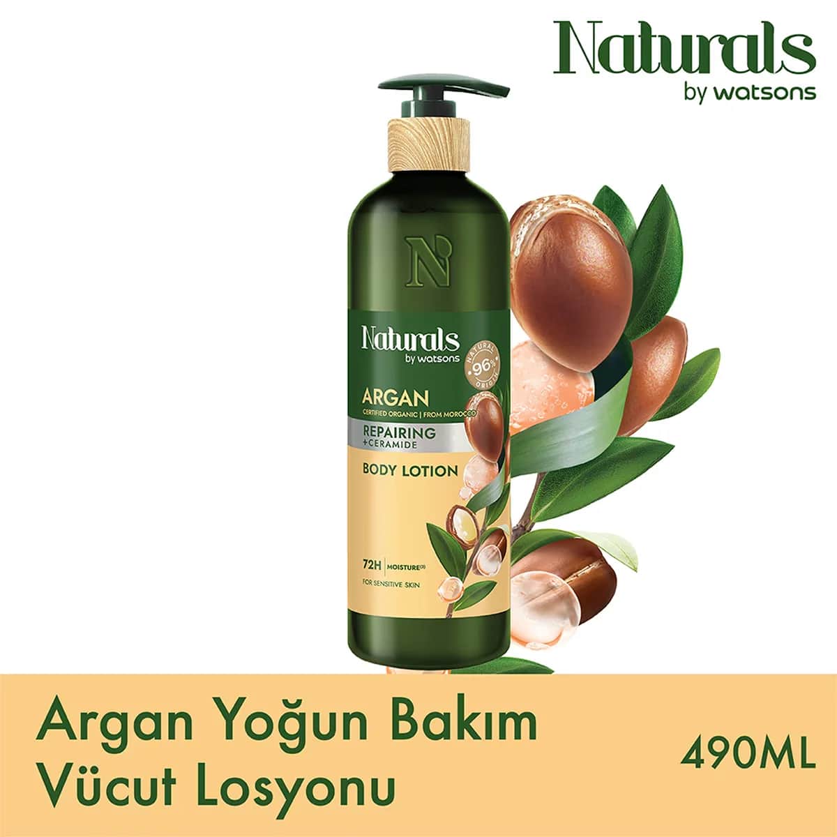 Лосьон для тела с аргановым маслом Naturals By Watsons 490 мл
