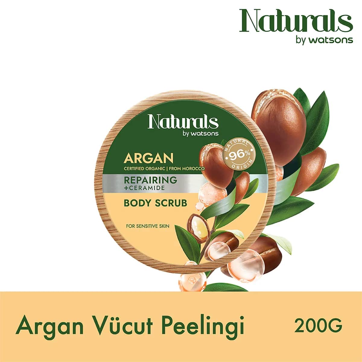 Скраб для тела с аргановым маслом 200 г от Naturals By Watsons