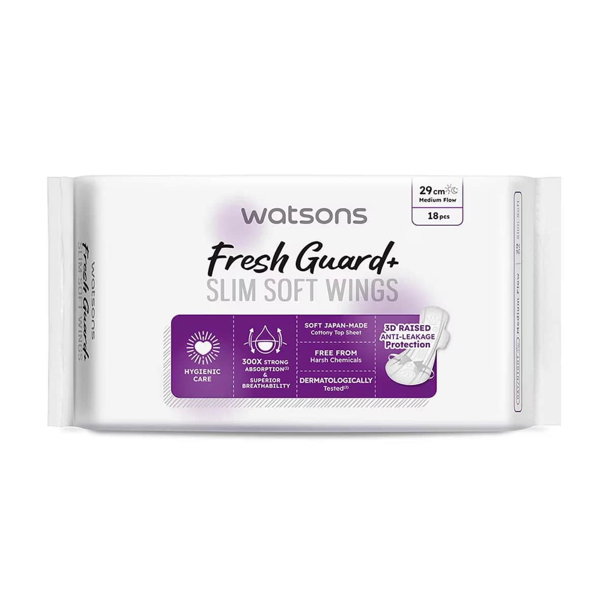 Увлажняющие салфетки Watsons Fresh Guard+ Slim Soft 18 шт.