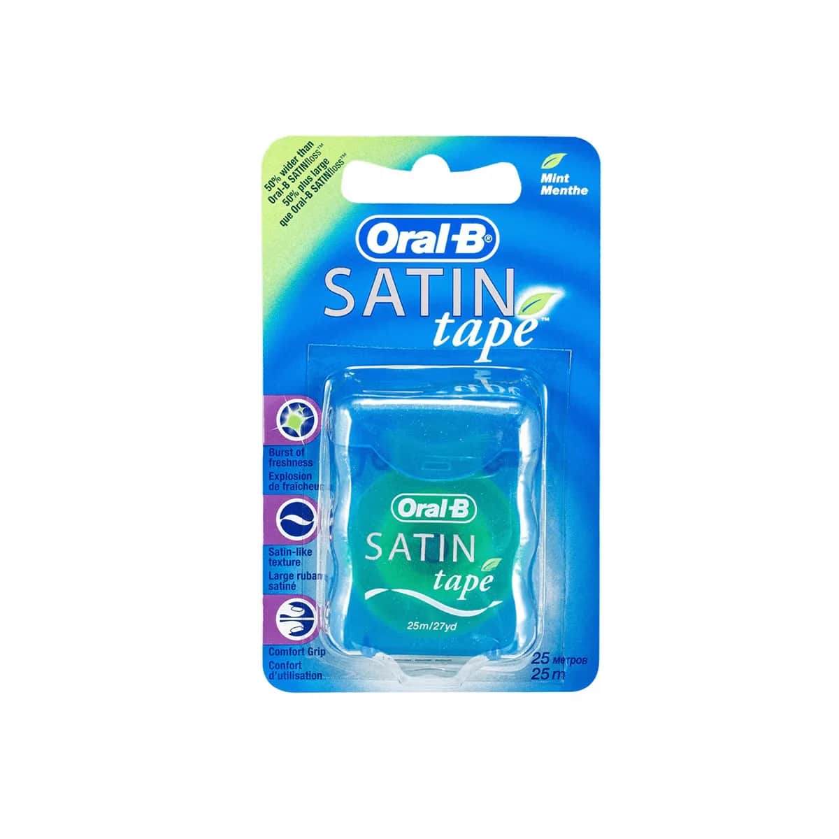 Зубная нить Oral-B Satin Tape с ощущением свежести и чистоты 25 м